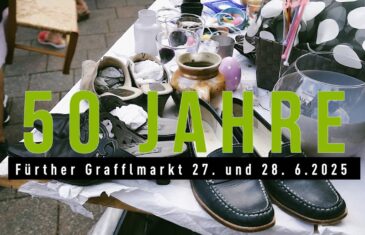 Fürther Grafflmarkt 2025, mit 50 jährigem Jubiläum.